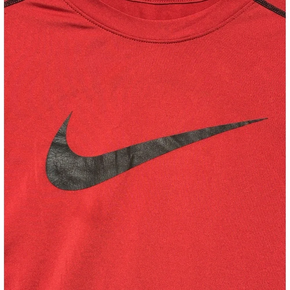 Nike‎ Pro Combat Shirt Boys XL Red Dri-Fit Fitted Training Athletic Youth Sports